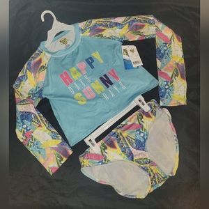 Swim 2Piece Girls Large 14/16 Banana Boat New With Tags Long Sleeve